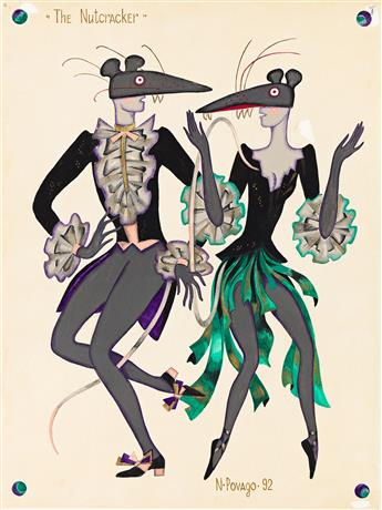 NATALIA POVAGO (DATES UNKNOWN) Three costume designs for The Nutcracker.
